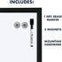 Quartet Magnetic Whiteboard, 17 x 23 inches White Board, Dry Erase Board, Black Frame (MWDW1723M-BK)