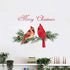ufengke Christmas Cardinal Pine Cones Wall Stickers Birds Snowflakes Window Clings Decal for Showcase Home Decor Merry Christmas Decoration