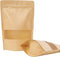 Moretoes 120pcs Kraft Stand Up Pouches 5.9—8.6 Inches, Ziplock Stand Up Bags with Matte Window, Reusable, Heat-Sealable