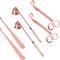 Kingrol Candle Accessory Set, Stainless Steel Candle Wick Trimmer Candle Snuffer for Candle Lover, 6 Pack, Rose Gold Finish