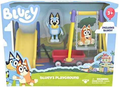 Bluey Park Playset 2.5" Figure, Wagon, Swing Set, and Slide