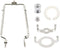 DZS Elec 7 8 9 10 Inch Adjustable Lampshade Harp Stand E14 & E26 & E27 Lamp Holder UNO Fitter Adapter Detachable Parts Silver Bracket