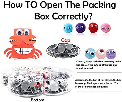 Googly Eyes for Crafts, 700Pcs Googly Eyes Self Adhesive Wide Variety Assorted Size for Crafting Sticky Wiggly Google Eye, Sticker Eyes for DIY Craft Scrapbooking