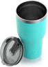 RTIC Tumbler with Splash Proof Lid, 30 oz, Teal, Insulated Travel Stainless Steel Coffee Mug, Sweat Proof, Keeps Hot & Cold Longer