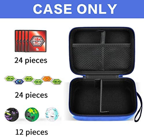 Case Compatible with Bakugan for Baku Gear Pack, Toys Organizer Storage for Bakucores Cards and Ultra Collectible Action Figures, Toy Container Holder for Bakugon Dragonoid Figure (Box Only) Blue