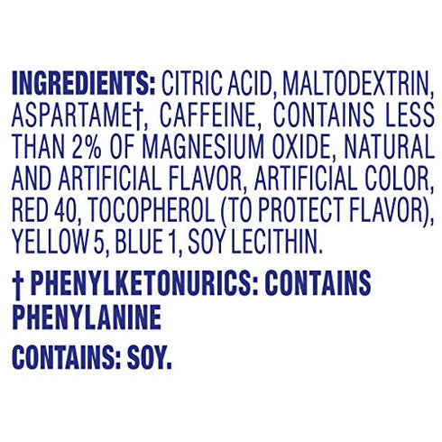 Crystal Light Sugar-Free Energy Wild Strawberry Low Calories Powdered Drink Mix 6 Count Pitcher Packets