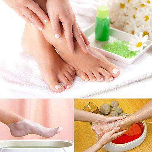 Segbeauty Paraffin Baths Liners for Feet, 200 Counts Thermal Foot Liners, Therabath Foot Protectors with 200 Stickers for Snug Closure, Wax Therapy Foot Bags for Paraffin Wax Machine (Large)