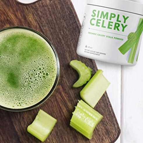 LaPura Organic Celery Powder Detox Cleanse - Fresh Celery Juice Powder to Support Gut Health & Naturally Detox - Cleanse & Detoxify, Antioxidant Just Celery Organic 30 Servings, 4.4 Ounce (Pack of 1)