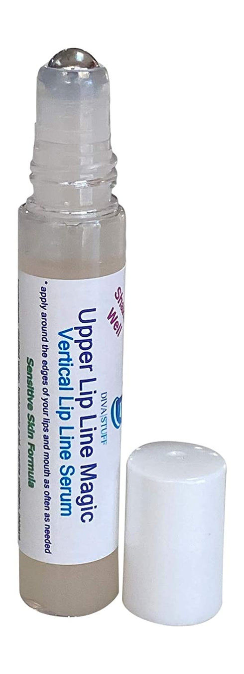 Upper Lip Line Magic For Vertical Lines Above the Lips, Sensitive Skin Formula With Hyaluronic Acid, Papaya Extract, Black Algae, Kalahari Melon and More, By Diva Stuff