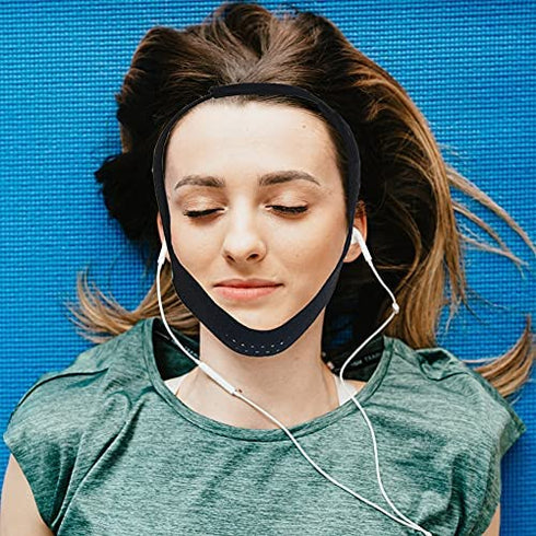 Snore Stopper Anti Snoring Devices Anti Snoring Chin Strap for Cpap Users, Breathable Snoring Solution(2 Pack)