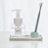JAKSSO Ceramic Toothbrush Holder for Bathroom Toothbrush Tray for Vanity Countertop Storage Organizer for Holding Toothpaste Dental Floss Picks Makeup Brushes(Small)
