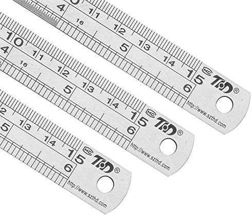 Ruler Metal Straight Edge Ruler Stainless Steel Ruler 6 Inch Ruler Set Rulers Bulk 6 Pack