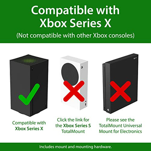 TotalMount – Wall Mount for Xbox Series X – Mounts Xbox Series X on a Wall by Your TV (Standard Bundle: Wall Mount)