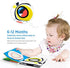 beiens Baby Books Toys, High Contrast Black and White Books Non Toxic Fabric Touch and Feel Crinkle Cloth Books Early Educational Stimulation Toys for Infants Toddlers, Baby Gift Soft Toys Mirror