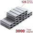 Eagle No.10 Mini Premium Staples for #10 Staplers, 1000 pcs Per Box, Pack of 3 Boxes, 3000 pcs in Total, Silver