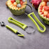 Suuker Melon Baller Scoop Set,Professional 4 In 1 Stainless Steel Watermelon Cutter Fruit Carving Tools Set,Fruit Scooper Seed Remover Watermelon Knife for Dig Pulp Separator Fruit Slicer?Green?