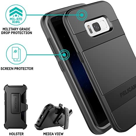 Pelican Voyager Samsung Galaxy S8 Case - Black/Black