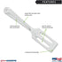 Rada Cutlery Serving Steel Spatula Server Made in The USA, 8-7/8 Inches, Stainless handle, 2 Pack