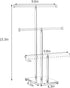 HIIMIEI Jewelry Stand Organizer 3 Tier Acrylic tabletop Jewelry Tower Display for Necklaces Bracelets Earrings