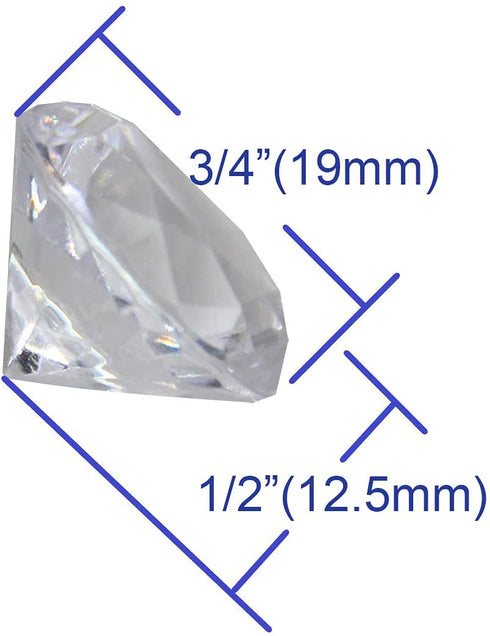 WELMATCH Clear Acrylic Diamond Vase Fillers 0.75 Pound - 180 pcs 3/4 Inch Wedding Party Event Banquet Birthday Decoration Crystals Gem Table Scatters (Clear 180 pcs)