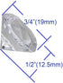 WELMATCH Clear Acrylic Diamond Vase Fillers 0.75 Pound - 180 pcs 3/4 Inch Wedding Party Event Banquet Birthday Decoration Crystals Gem Table Scatters (Clear 180 pcs)