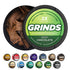 Grinds Coffee Pouches | 3 Cans of Mint Chocolate | Made in the USA | Tobacco Free, Nicotine Free Healthy Alternative | 18 Pouches Per Can | 1 Pouch eq. 1/4 Cup of Coffee (Mint Chocolate)
