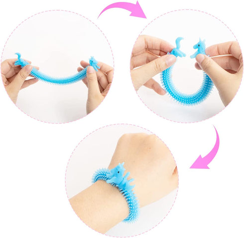 JOYIN 28 Pack Valentines Cards with Stretchy String Toy Set, Sensory Stress Relief Fidget Toys for Kids Valentine Party Favors, Valentine™s Greeting Cards