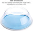 HUSANMP Clear Tempered Glass Mixing Bowl with Lid (Microwave and Dishwasher Safe) (2 quart)