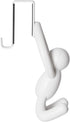 Umbra Buddy Space-Saving Over The Cabinet Storage Hooks, Kitchen and Bathroom Organizer, Set of 2, White, 2 Count