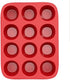 Silicone Muffin Pan- Nonstick Cupcake/Muffin/Brownie Reusable Baking Tray- Microwave, Oven, Freezer, Dishwasher Safe Bakeware (12 Cups) by Chef Buddy