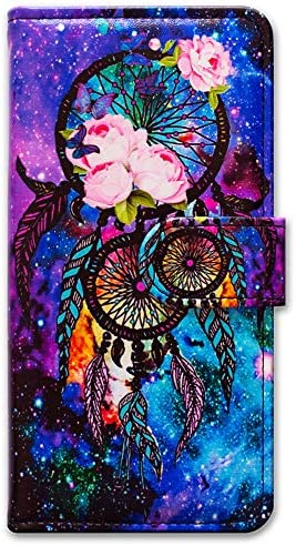 Motorola One 5G Ace Case,Bcov Dream Catcher Galaxy Sky Leather Flip Phone Case Wallet Cover with Card Slot Holder Kickstand for Moto Motorola one 5G UW ace