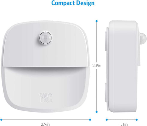 AMIR (Upgraded Version) Motion Sensor Light, Cordless Battery-Powered LED Night Light, Wall Light, Closet Lights, Safe Lights for Stairs, Hallway, Bathroom, Kitchen, Cabinet (Warm White - Pack of 3)