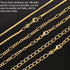 Blulu 24 Pieces Various Styles Gold or Silver Plated DIY Chain Necklace for Jewelry Making Supplies and Craft (18 Inch, Gold)