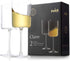 JoyJolt White Wine Glasses Claire Collection 11.4 Ounce Wine Glasses Set of 2 Deluxe Crystal Glasses with Ultra-Elegant Design Ideal for Home Bar, Kitchen, Restaurants Made in Europe