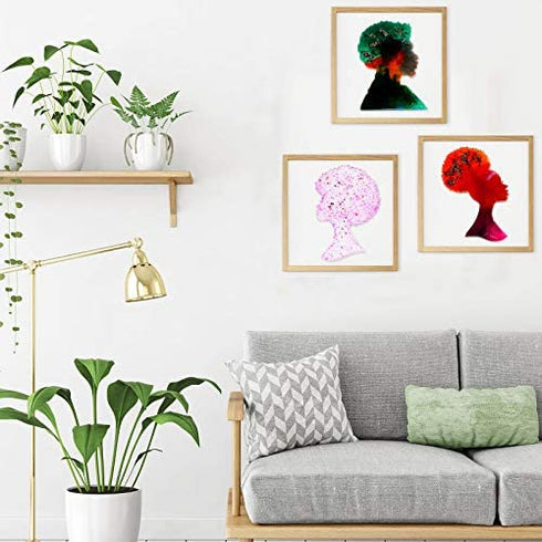 3 Pieces Afro Female Head Silicone Mold Large Beauty Tray Mold African Girl Coaster Resin Mold Women Head Shape Epoxy Mold for Resin Casting DIY Crafts (Blue)