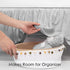TILLYOU Crib Bed Skirt Dust Ruffle, 100% Natural Cotton, Nursery Crib Bedding Accessory Toddler Bedskirt for Baby Boys Girls, 14" Drop, Pale Gray