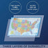 3 Pack - World & USA Map Poster Set + Periodic Table of The Elements Chart for Kids (Laminated, 18" x 29)