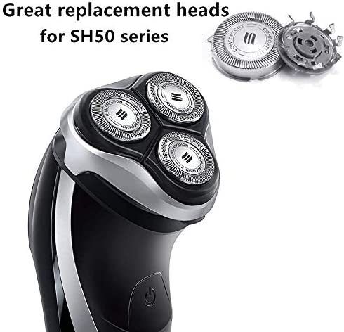 Centtechi Replacement Shaver Heads for Norelco Philips SH50, Electric Shaving Head 5000 Series Shavers Rotary Blades for Men Double Layers Trimmer Razor Accessories