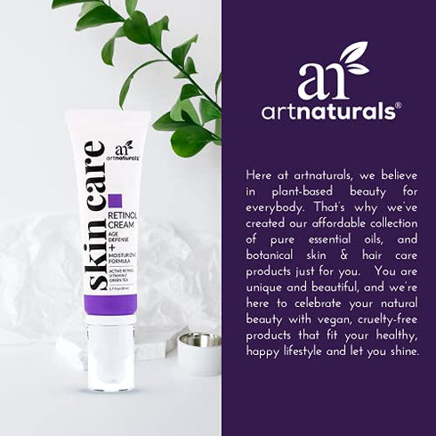 Artnaturals Anti-Aging Retinol Cream-Moisturizer - (1.7 Fl Oz / 50ml) - with Hyaluronic Acid, Vitamin E, C and Aloe Vera