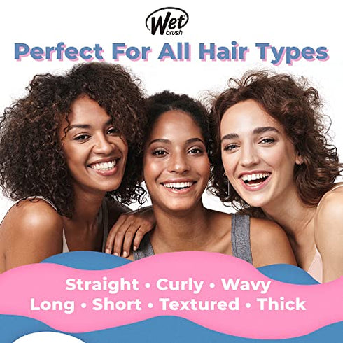 Wet Brush Hair Brush Shower Detangler, Purple Glitter Color, Shower Hair Brush with Soft Bristles Minimizes Pain and Protect Against Split Ends and Breakage for Men, Women, and Kids