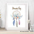 KAIRNE Girls Boho Tribal Art Print,Dreamcatcher Feathers Flowers With Inspirational Quote Wall Poster Picture,Set Of 6(8X10“ Unframed) Watercolor Positive Affirmation Words Bohemian Canvas Poster