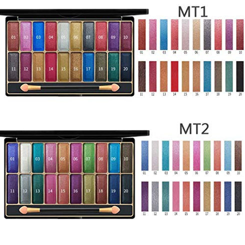 LS Kilshye Eyeshadow Palette Matte Eyeshadows High Pigment Eye Shadow Blue 20 Color Shadow Palette Long Lasting Eye Shadow Makeup for Women and Girls Pack of 1 (Multi color 2)