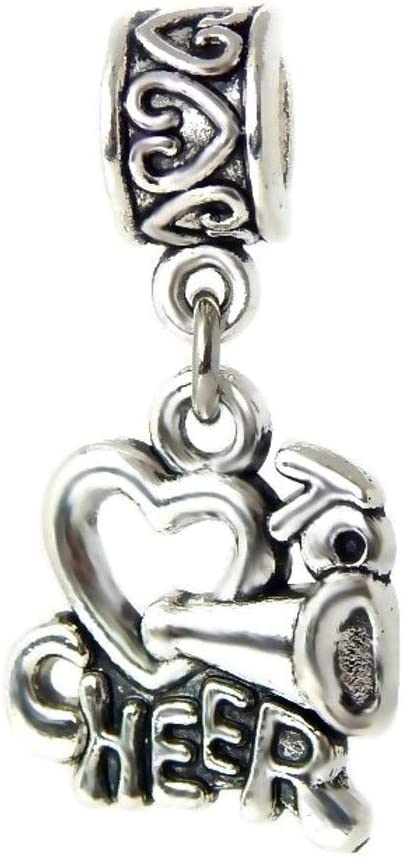 Dangle Love to Cheer Charm Bead for Bracelets