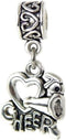 Dangle Love to Cheer Charm Bead for Bracelets