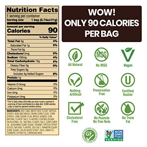Drizzilicious Birthday Cake 10 Pack | Mini Snack Chocolatey Rice Cakes | Vegan Air Popped Chia, Quinoa, Flax Snacks