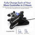 Dual Xbox Charging Station with USB Cable and LED Indicator | Xbox one Controller Charger Compatible with One S, One X | Fast Charging | (Vertical)