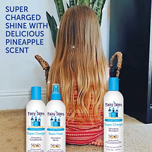 Fairy Tales Tangle Tamer Detangling Spray for Kids - Ultra Moisturizing and Anti Frizz Protection - Paraben Free, Sulfate Free - 12 Oz