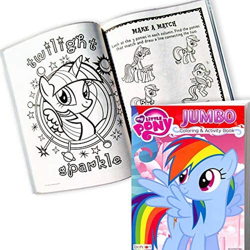 My Little Pony Coloring Book with Take-N-Play Set - 96-page Coloring Book, My Little Pony Stickers, and Markers
