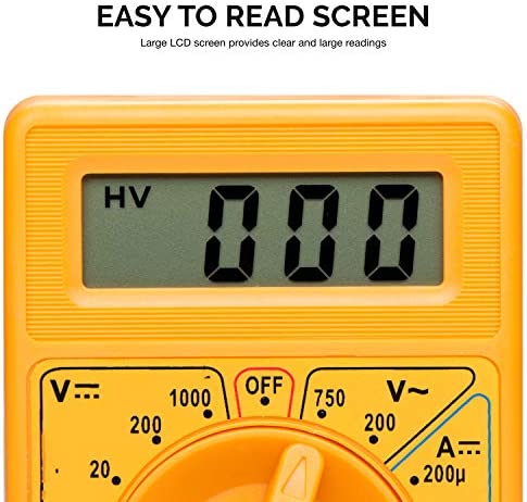 HILTEX 40508 Digital Multimeter Diode & Transistor Tester AC DC Volt Test Voltmeter, Automotive Multimeter Meter Tester, Measure Voltage Test, Car Battery Tester, Analog Multimeter Kit, Volt Meter