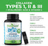 Forest Leaf - Collagen Pills with Hyaluronic Acid & Vitamin C - Reduce Wrinkles, Tighten Skin, Boost Hair, Skin, Nails & Joint Health - Hydrolyzed Collagen Peptides Supplement - 120 Capsules